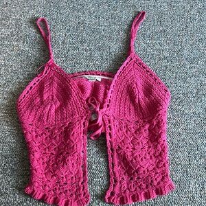 Xl American eagle crochet tank